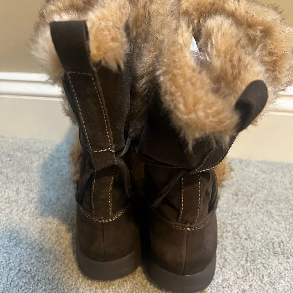 Ruff hewn new suede fur lined winter boots. Sz 9